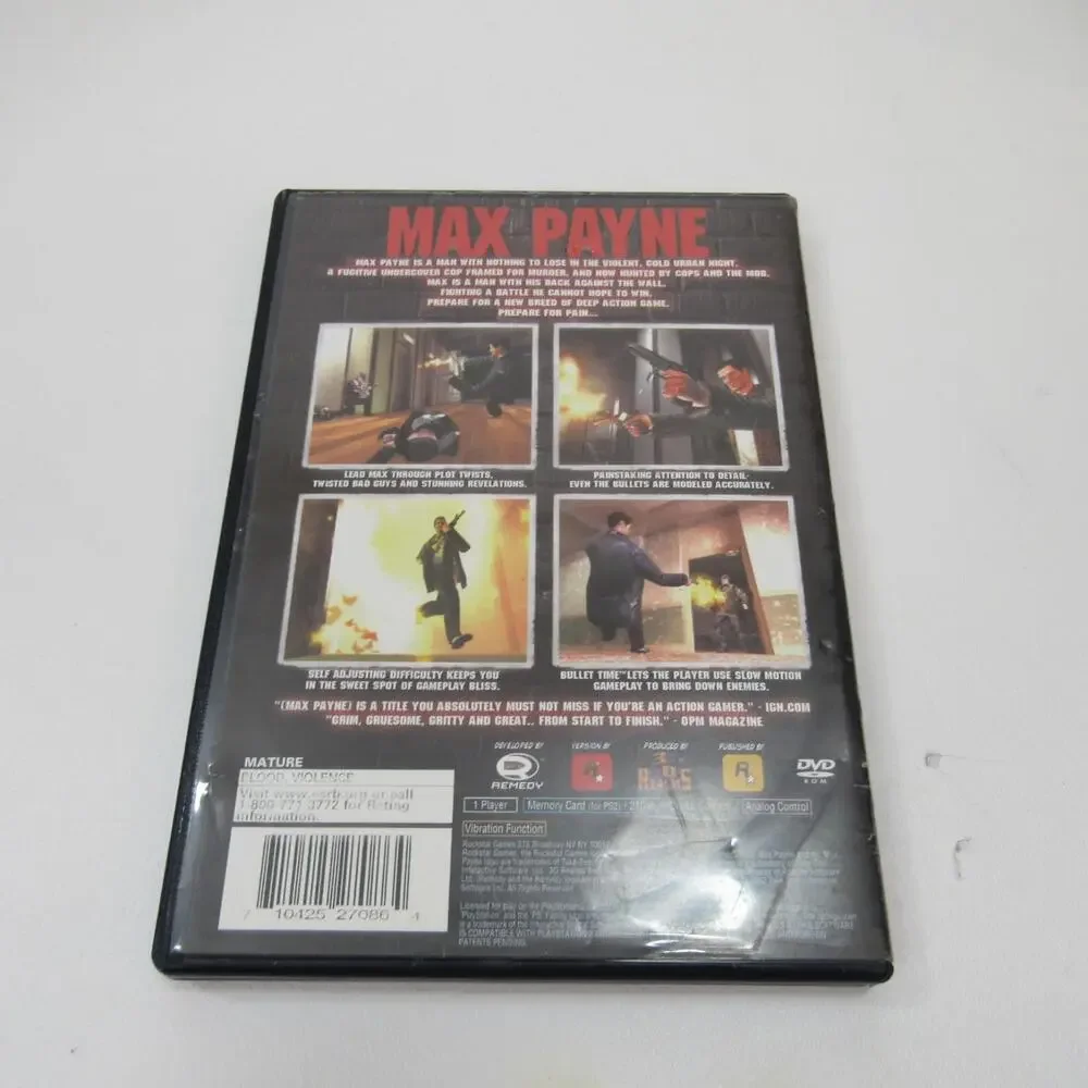 Max Payne Greatest Hits (Sony‎ Playstation 2 (PS2), 2002)  Tested 1